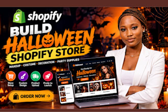 design halloween shopify store for costumes  makeup and decorations