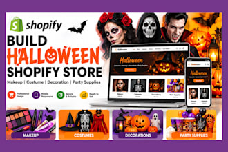 build halloween shopify store makeup costume decoration party supplies