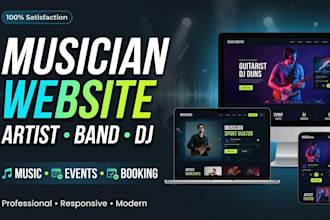 build musician website music artist website band website music website