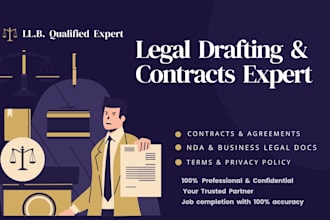 draft and review legal contracts and agreements