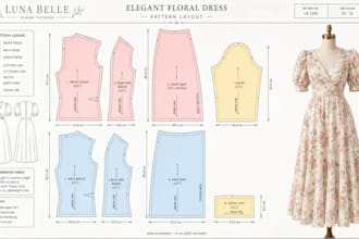 create digital sewing pattern, pattern making, clothing patterns in PDF and dxf