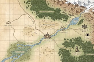 create custom game maps, fantasy map, world map and illustrated rpg maps