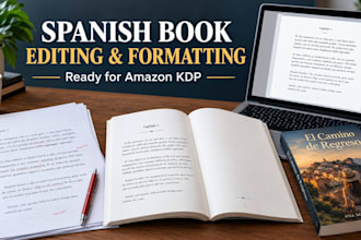 proofread, edit and format your spanish book for amazon KDP book publishing