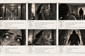 create cinematic film storyboards