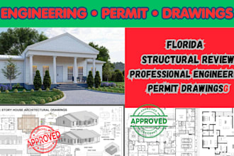 provide florida structural engineering, permit drawings and florida stamp