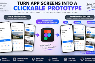 turn your app UI into a clickable figma prototype