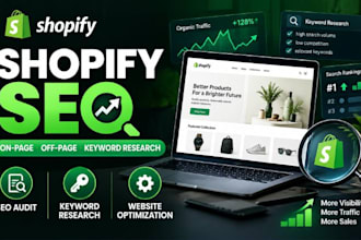 do shopify store SEO, keyword research, on page and off page