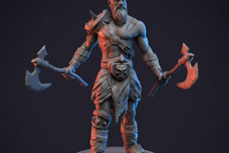 action figure design,digital model,collectibles statue,stl 3dprint,miniature,3mf