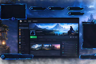create a custom steam overlay and gaming overlay design