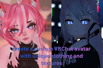 create a custom vrchat avatar with unique clothing and textures
