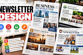 design professional newsletters bulletins editorial layouts