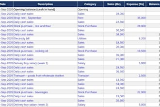 be your bookkeeper and manage your financial records in excel
