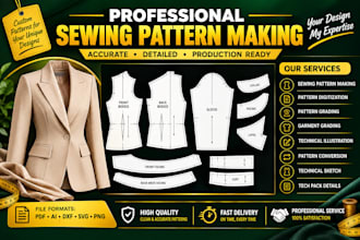 make a sewing instruction, cosplay creation, pattern drafting, costume design
