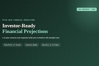 build investor ready financial projections for your pitch deck