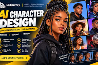 create midjourney ai art character design consistent character ai image avatar