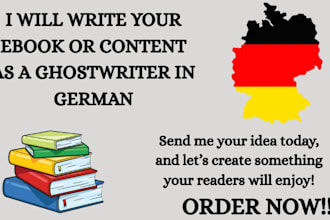 write your ebook or content as a ghostwriter in german