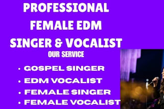 be the female vocalist for your country pop, indie pop and acoustic folk