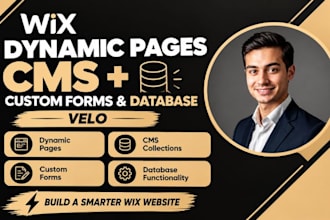 bulid wix dynamic pages cms custom forms database functionality