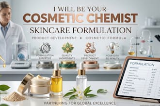 be your cosmetic chemist for skincare product formulation