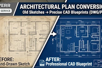 redraw and adapt blueprints to local city permit codes
