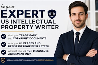 be your expert US intellectual property legal writer