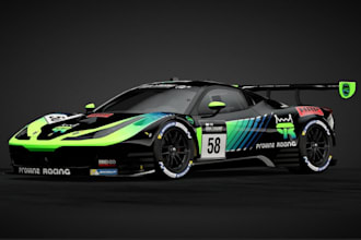 design  livery wrap custom car for  le mans ultimate, iracing, and assetto corsa