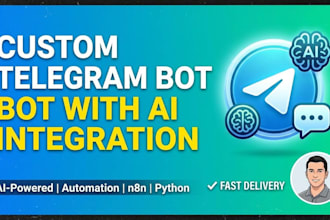 develop a custom telegram bot with ai integration