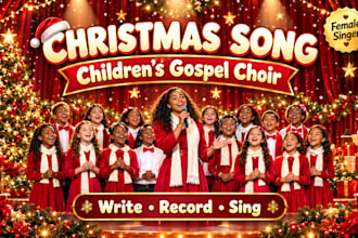 write record children christmas song christian gospel choir event female singer