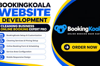 setup koala cleaning business booking website development online booking design