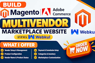 build magento adobe ecommerce multi vendor marketplace website using webkul
