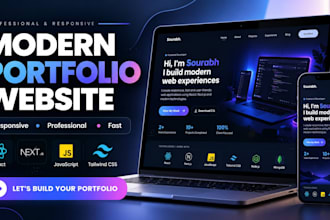 build a modern responsive portfolio website