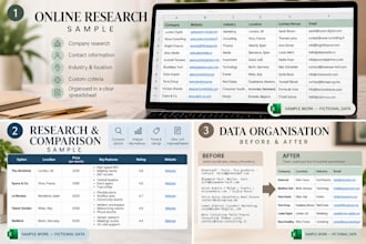 online research and data entry