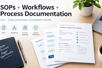create clear sops, process documentation and workflows for your business