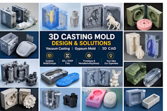 design 3d casting molds for vacuum casting and manufacturing