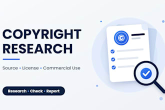 do copyright research and content license checking