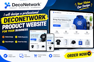design a professional deconetwork product website for your business