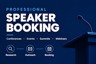 research and find qualified speakers for your conference or event