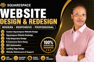 do squarespace website, squarespace website redesign, squarespace landing page