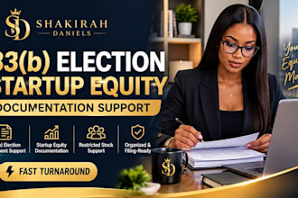 prepare 83b election documents for startup equity and stock