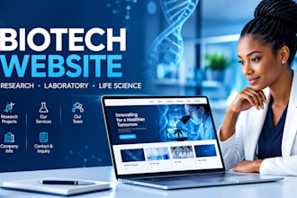 design a professional biotech research laboratory website
