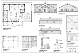 create custom barndominium, pole barn house plans and permit drawings in autocad