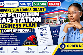 prepare sba loan grant for petroleum gas station business plan loan approval