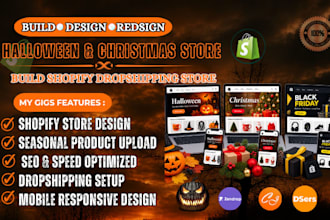 do halloween store design or christmas shopify store design