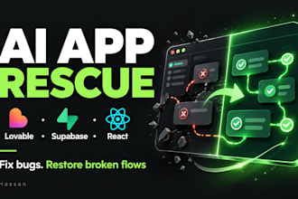 fix your lovable or ai built app, supabase auth, apis and deployment