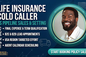 us pipeline sales calls life insurance appointment setter cold caller sales rep