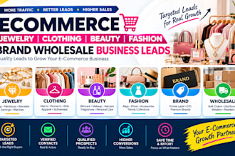 ecommerce jewelry clothing beauty fashion brand wholesale business leads