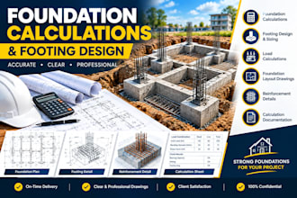 do foundation calculations and footing design for your building
