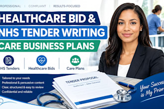 write healthcare bids, nhs tender proposals and care business plans
