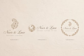 design aesthetic minimalist logo for boutique mehndi