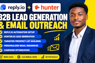 setup reply io automation email outreach hunter io lead generation campaigns